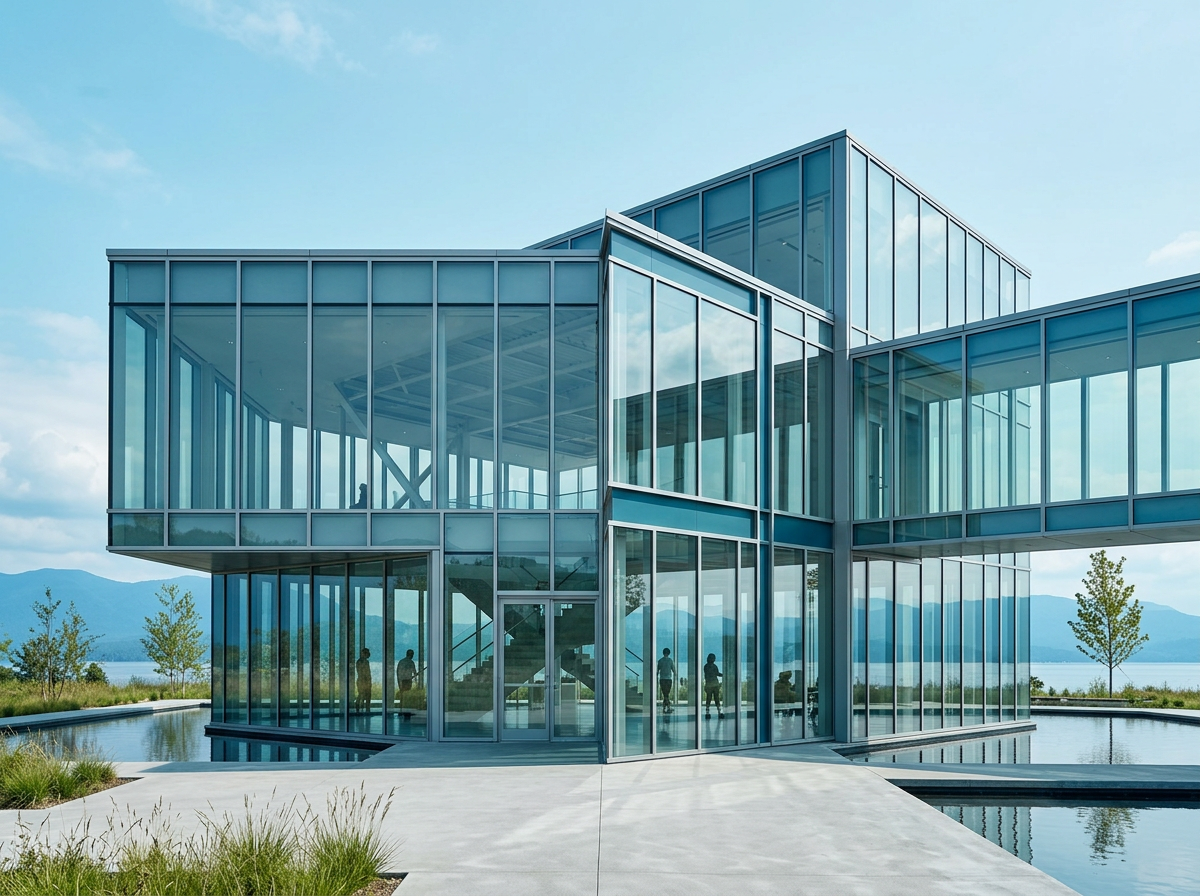 Geometric clean architecture visual representing clarity and trust